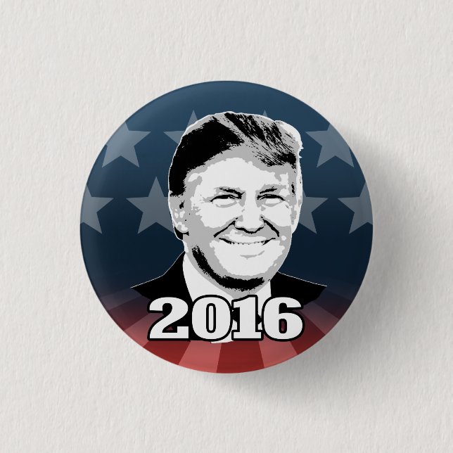 Trump 2016 1 inch round button (Front)