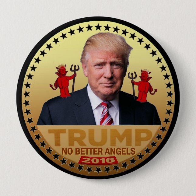 Trump 2016 4 inch round button (Front)