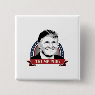 Trump 2016 Campaign Banner 2 Inch Square Button