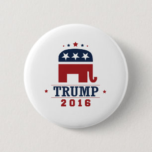 Trump 2016 GOP Elephant Design 2 Inch Round Button