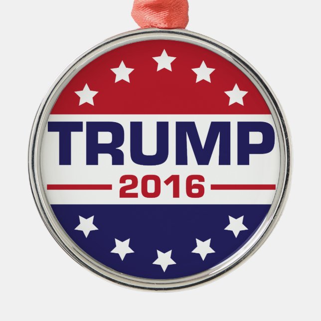 Trump 2016 metal ornament (Front)