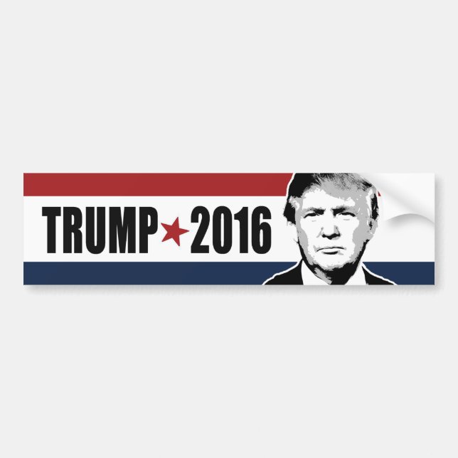 Trump 2016 Star Red White and Blue Bumper - copy.p Bumper Sticker (Front)