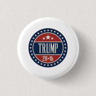 Trump 2016 Stars and Circles Badge 1 Inch Round Button