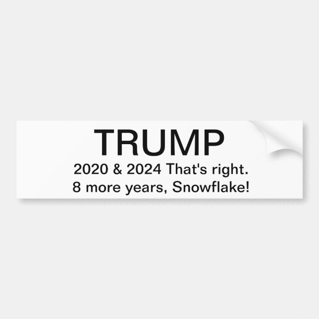 TRUMP, 2020 & 2024.  8 More years! Bumper Sticker (Front)