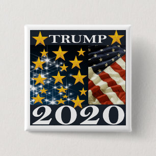 TRUMP 2020 2 INCH SQUARE BUTTON