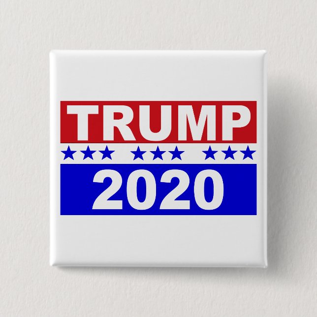 Trump 2020 2 inch square button (Front)
