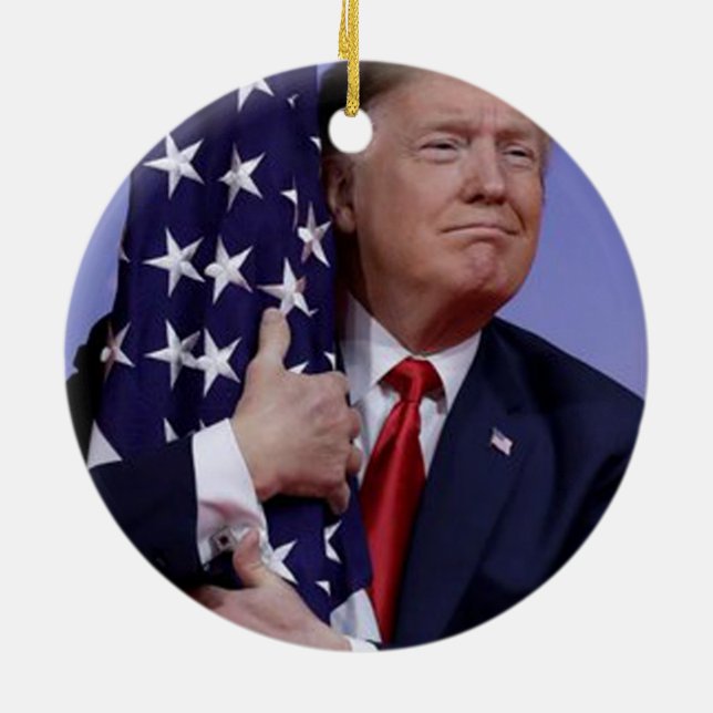 Trump 2020 4 More Years Ceramic Ornament (Back)