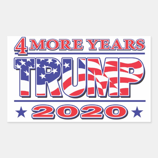 Trump 2020 4 More Years Sticker (Front)