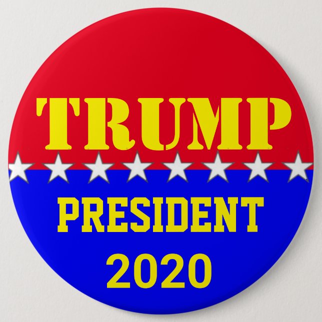 TRUMP 2020 6 INCH ROUND BUTTON (Front)