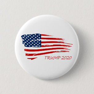 Trump 2020 American Flag Popular 2 Inch Round Button
