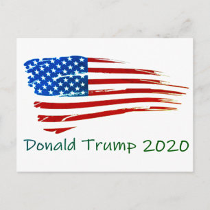 Trump 2020 American Flag Postcard