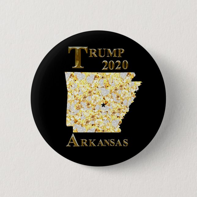 TRUMP 2020 ARKANSAS 2 INCH ROUND BUTTON (Front)