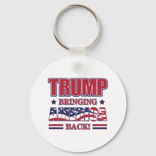 Trump 2020 Bringing America Back Keychain (Front)