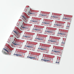 Trump 2020 Bringing America Back Wrapping Paper