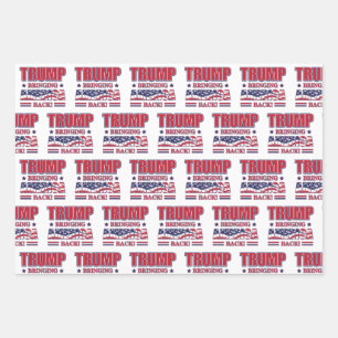 Trump 2020 - Bringing America Back Wrapping Paper Sheet