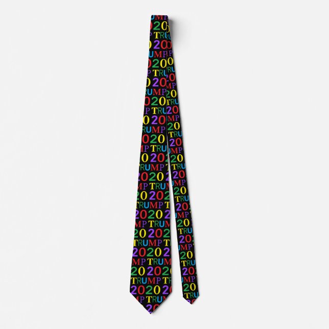 Trump 2020 colourful bold print tie. tie (Front)