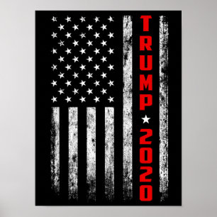 Trump 2020 Flag Poster