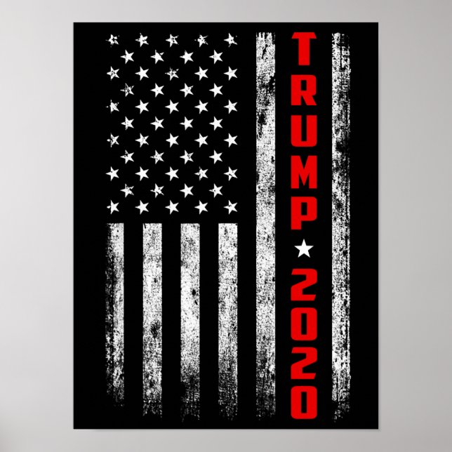 Trump 2020 Flag Poster (Front)