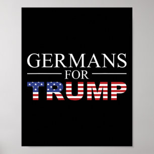 Trump 2020 - Germans For Trump - Wahlen 2024 Black Poster