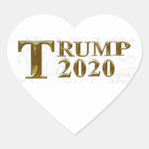 TRUMP 2020 HEART STICKER