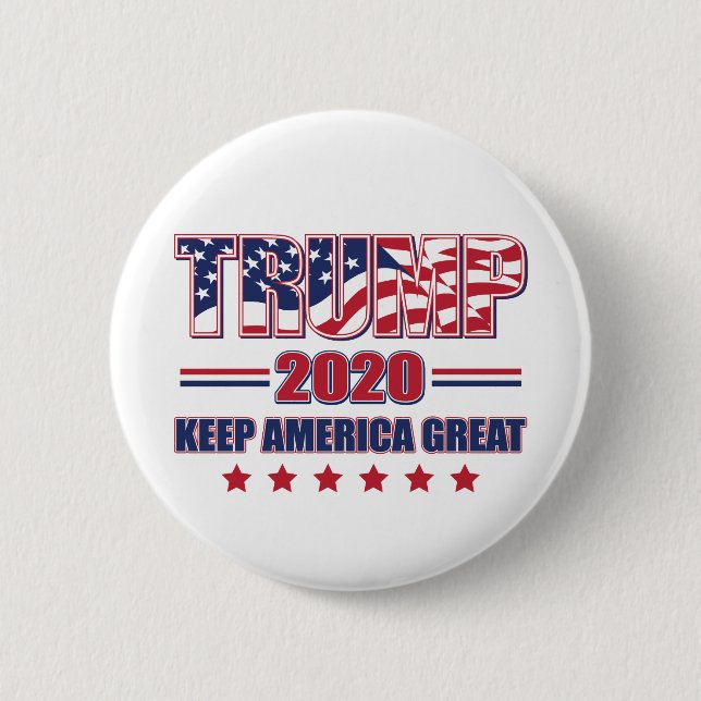 Trump 2020 Keep America Great 2 Inch Round Button (Front)