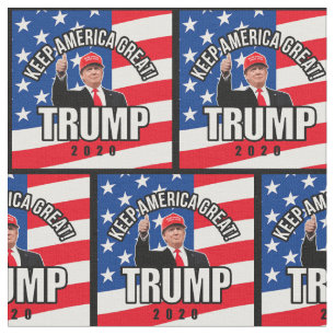 Trump 2020 Keep America Great Pattern Fabric