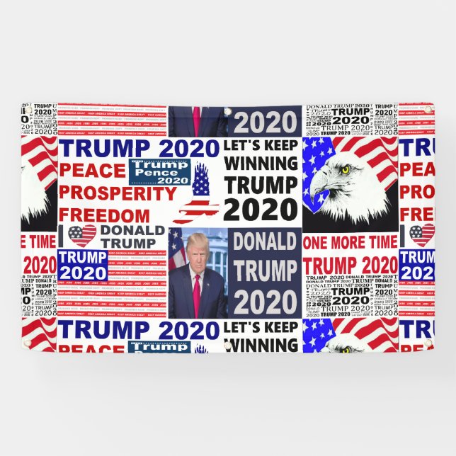 Trump 2020 Medley popular Banner (Horizontal)