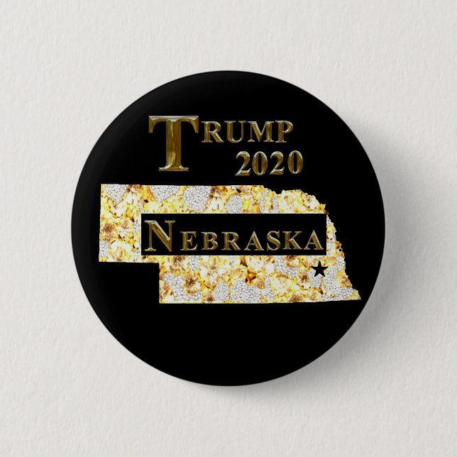 TRUMP 2020 NEBRASKA 2 INCH ROUND BUTTON (Front)