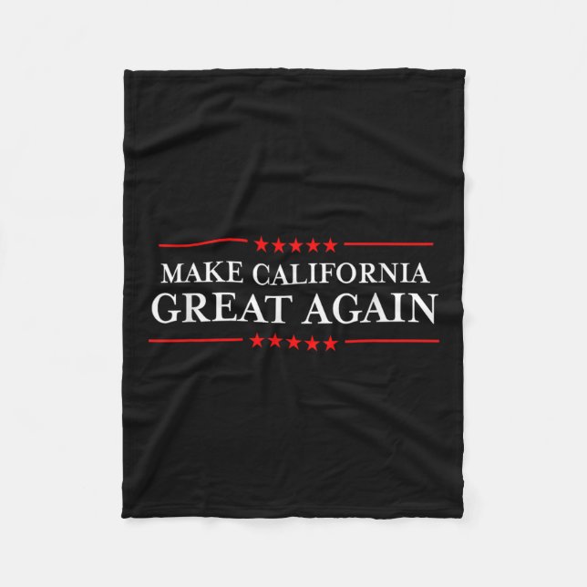 Trump 2020 Shirts Ltd - Make California Great Fleece Blanket (Front)