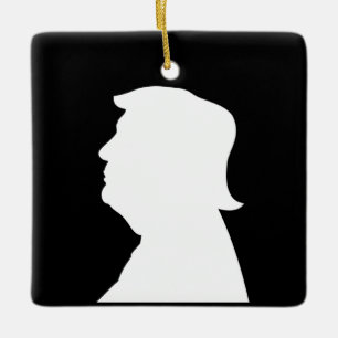 Trump 2020 Silhouette Ceramic Ornament