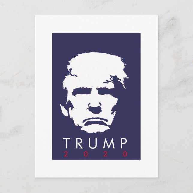 TRUMP 2020 simple silhouette design Postcard (Front)