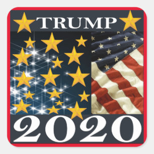 TRUMP 2020 SQUARE STICKER