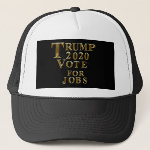 TRUMP 2020 VOTE FOR JOBS TRUCKER HAT
