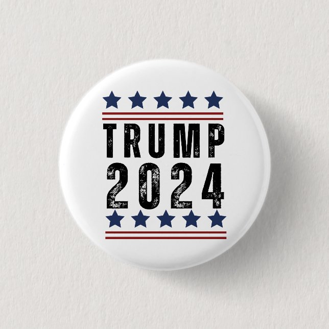 Trump  2024 1 inch round button (Front)