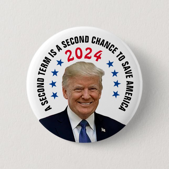 TRUMP 2024 2 INCH ROUND BUTTON (Front)