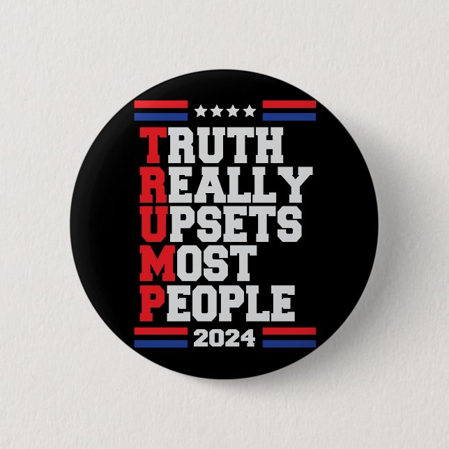 Trump 2024 2 inch round button (Front)