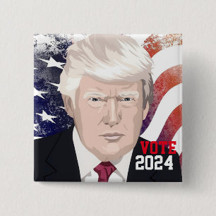 Trump 2024 2 inch square button