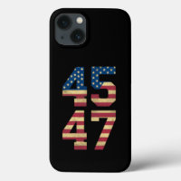Trump 2024 45 47 Vintage American Flag Retro 4547
