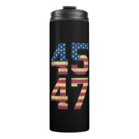 Trump 2024 45 47 Vintage American Flag Retro 4547 