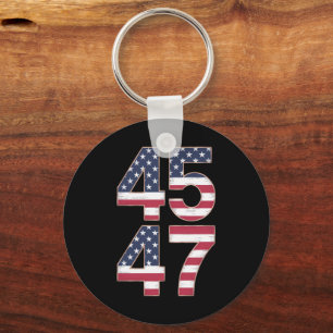 Trump 2024 45 47 Vintage Keychain