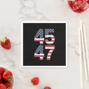 Trump 2024 45 47 Vintage Napkin