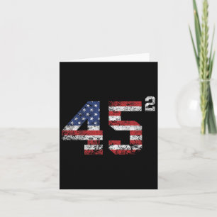 Trump 2024 45 Squared Second Term Usa Vintage Card