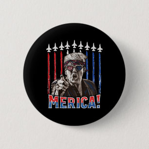 Trump 2024 4th Of July Patriotic American Flag Mer 2 Inch Round Button