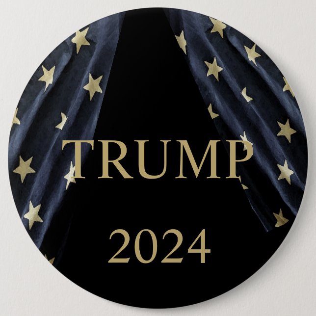 TRUMP 2024 6 INCH ROUND BUTTON (Front)