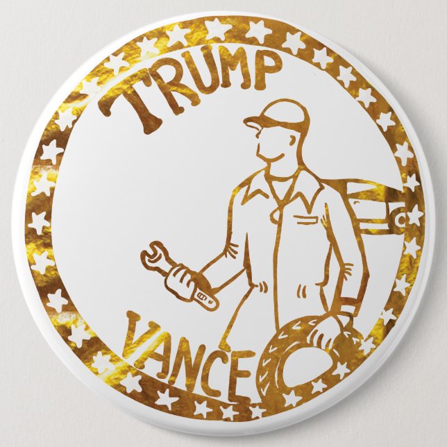 TRUMP 2024 6 INCH ROUND BUTTON (Front)