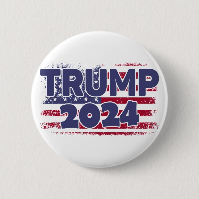 Trump 2024 America 2 Inch Round Button (Front)