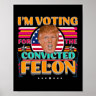 Trump 2024 American Elections Voting Convicted Fel Poster