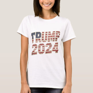 Trump 2024 American Flag Adult Short T-Shirt