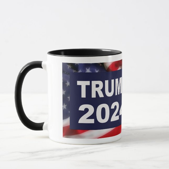 Trump 2024 American Flag Mug (Left)