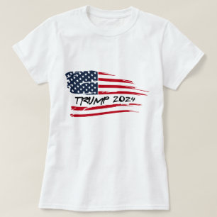 Trump 2024 American Flag T-Shirt